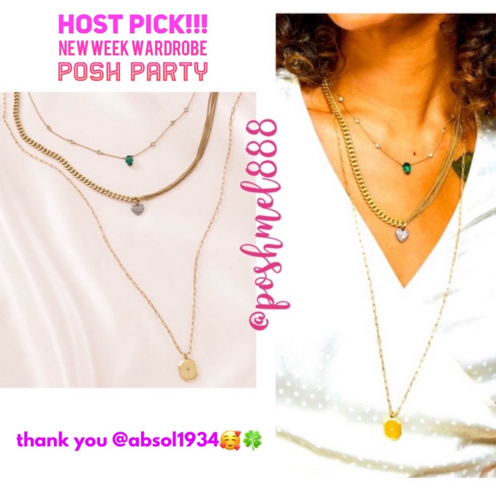 Stella & Dot | Vintage GOLD Triple Layer Crystal Embellished Heirloom Ne… - Picture 1 of 10